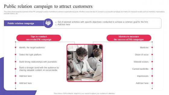 Public Relation Campaign To Attract Customers Digital Promotional Campaign Infographics Pdf