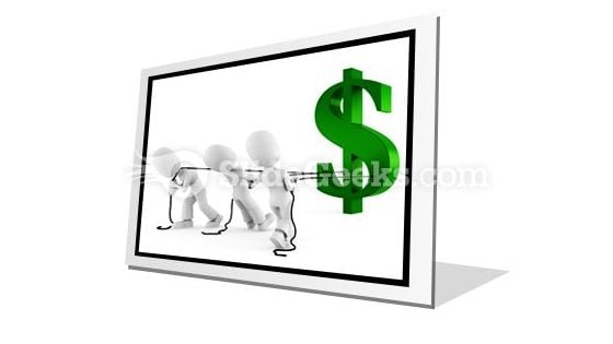 Pulling Dollar Symbol PowerPoint Icon F