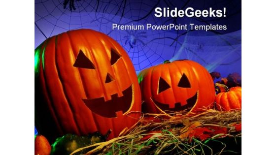 Pumkin Nature PowerPoint Template 0910