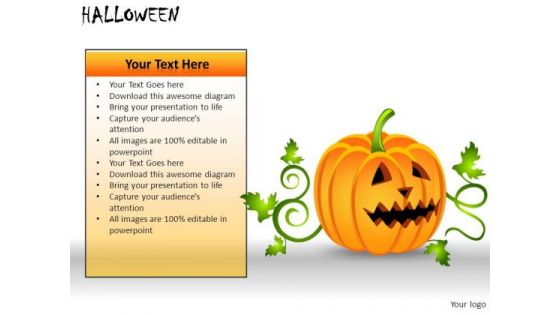 Pumpkin Halloween PowerPoint Slides And Ppt Diagram Templates