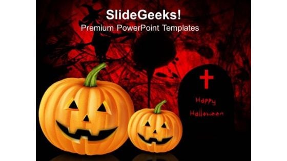 Pumpkin Horror Abstract PowerPoint Templates And PowerPoint Themes 0812