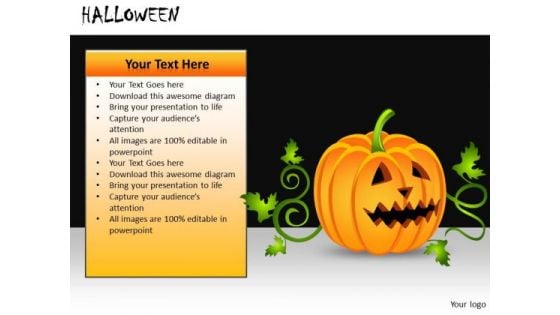 Pumpkin PowerPoint Graphics Halloween Ppt Slides