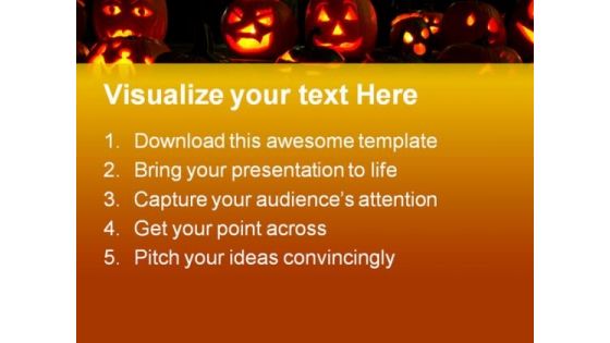 Pumpkins Halloween Festival PowerPoint Themes And PowerPoint Slides 0411