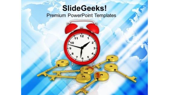 Punctuality Is Key Of Success In Business PowerPoint Templates Ppt Backgrounds For Slides 0413