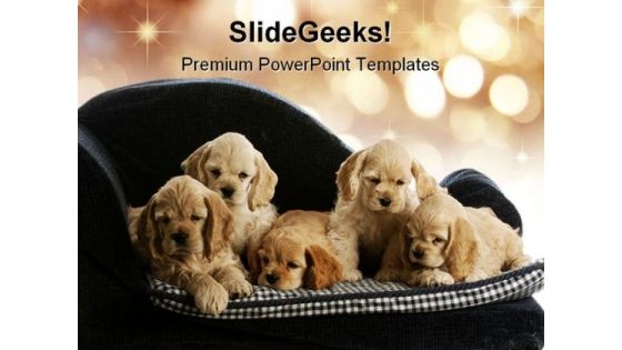 Puppies Animals PowerPoint Templates And PowerPoint Backgrounds 0111