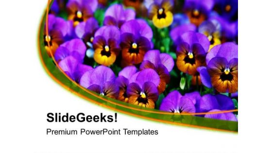 Purple Flower With Designer Background PowerPoint Templates Ppt Backgrounds For Slides 0613