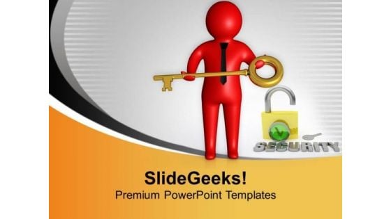 Put A Strong Security For Business PowerPoint Templates Ppt Backgrounds For Slides 0713