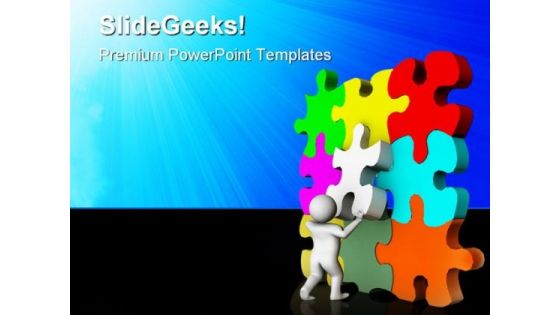 Put Final Puzzle Business PowerPoint Templates And PowerPoint Backgrounds 0411