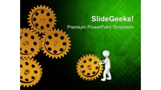 Put Right Gear To Move The Process PowerPoint Templates Ppt Backgrounds For Slides 0613