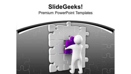 Put Right Puzzle And Complete Solution PowerPoint Templates Ppt Backgrounds For Slides 0613