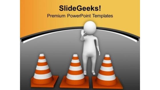 Put Right Safety Tracks For Traffic Diversion PowerPoint Templates Ppt Backgrounds For Slides 0713