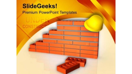 Put Security On Construction Site PowerPoint Templates Ppt Backgrounds For Slides 0713