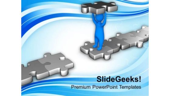 Put The Last Part And Complete Solution PowerPoint Templates Ppt Backgrounds For Slides 0613