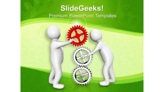 Put The Right Gear On Process PowerPoint Templates Ppt Backgrounds For Slides 0713