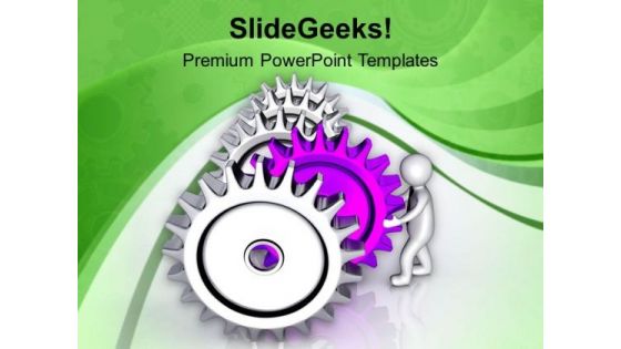 Put The Right Gear To Complete Process PowerPoint Templates Ppt Backgrounds For Slides 0713