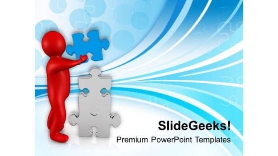 Put The Right Part Of Solution To Fix Problem PowerPoint Templates Ppt Backgrounds For Slides 0613