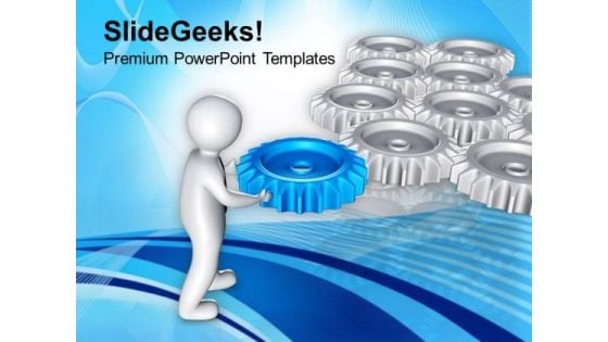 Put The Right Part To Gear The Process PowerPoint Templates Ppt Backgrounds For Slides 0613