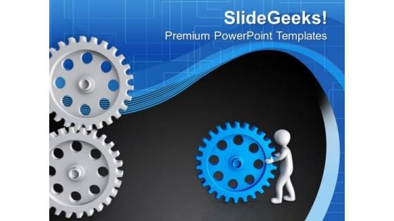Putting Right Gear In Process Is Good PowerPoint Templates Ppt Backgrounds For Slides 0713