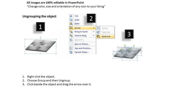 Puzzle 2x2 2 PowerPoint Editable Clipart