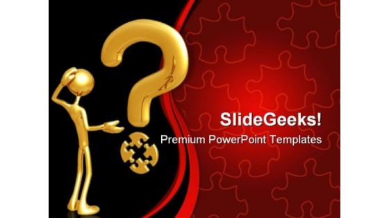 Puzzle And Question Business PowerPoint Templates And PowerPoint Backgrounds 0811