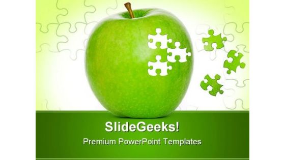 Puzzle Apple Food PowerPoint Templates And PowerPoint Backgrounds 0711 Puzzle Apple Food PowerPoint Templates And PowerPoint Backgrounds 0711