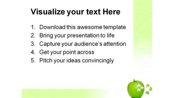 Puzzle Apple Food PowerPoint Themes And PowerPoint Slides 0711