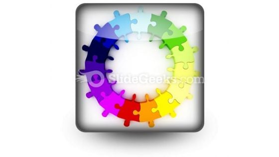 Puzzle Chart Wheel PowerPoint Icon S