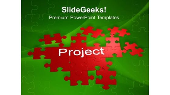 Puzzle Forming Project Finance PowerPoint Templates And PowerPoint Themes 1112