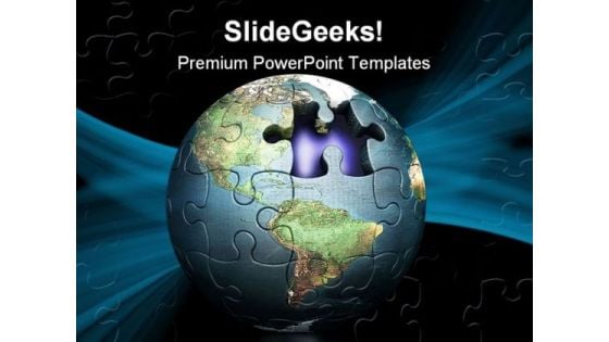 Puzzle Globe Business PowerPoint Templates And PowerPoint Backgrounds 0311 Puzzle Globe Business PowerPoint Templates And PowerPoint Backgrounds 0311