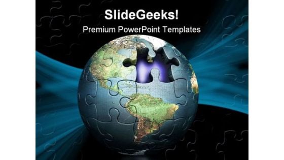 Puzzle Globe Business PowerPoint Templates And PowerPoint Backgrounds 0311