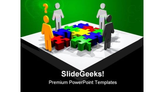 Puzzle Idea Business PowerPoint Templates And PowerPoint Backgrounds 0511