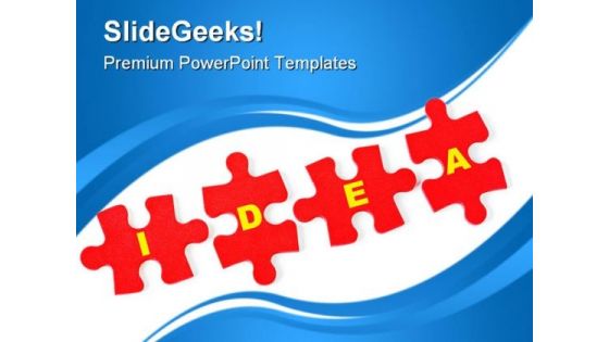 Puzzle Idea Business PowerPoint Templates And PowerPoint Backgrounds 0811