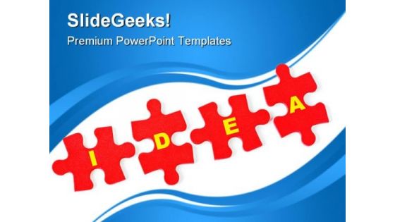 Puzzle Idea Business PowerPoint Themes And PowerPoint Slides 0811