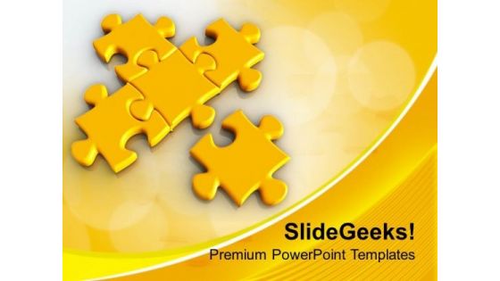 Puzzle Joining Team Team Work Unity PowerPoint Templates Ppt Backgrounds For Slides 0213