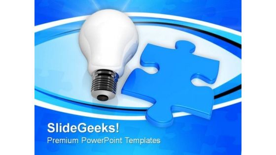 Puzzle Lamp Business PowerPoint Templates And PowerPoint Themes 0812