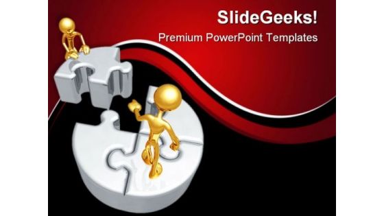 Puzzle Leadership PowerPoint Templates And PowerPoint Backgrounds 0811