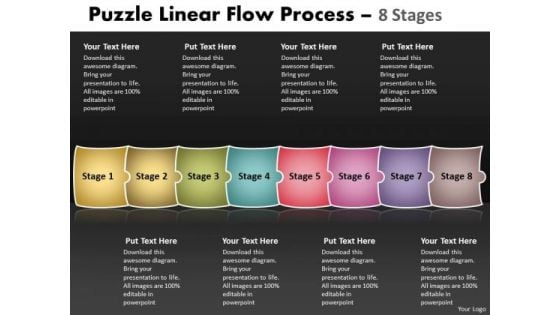 Puzzle Linear Flow Process 8 Stages Sales Diagram Puzzle Linear Flow Process 8 Stages Sales Diagram
