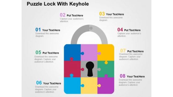 Puzzle Lock With Keyhole PowerPoint Templates