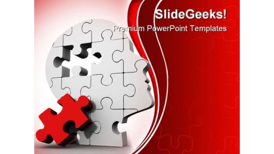 Puzzle Mind Business PowerPoint Backgrounds And Templates 0111
