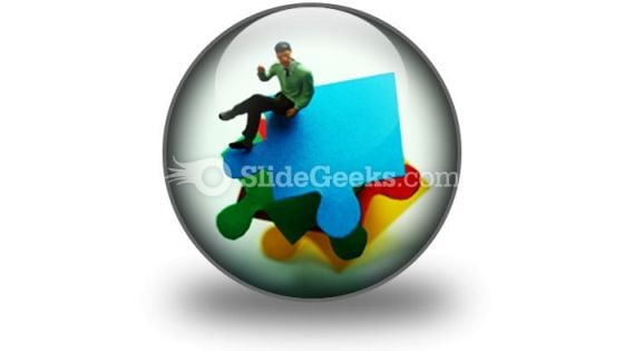 Puzzle Pieces Business PowerPoint Icon C