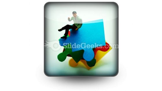 Puzzle Pieces Business PowerPoint Icon S