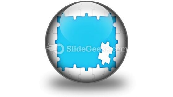 Puzzle Pieces Frame PowerPoint Icon C