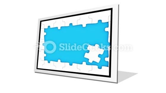 Puzzle Pieces Frame PowerPoint Icon F