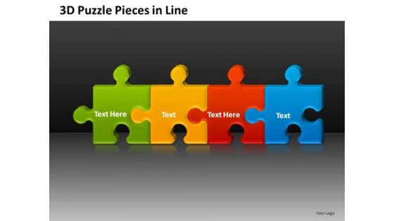 Puzzle Pieces Process Flow Chart PowerPoint Templates