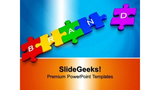 Puzzle Pieces With Brand Business PowerPoint Templates And PowerPoint Themes 1012