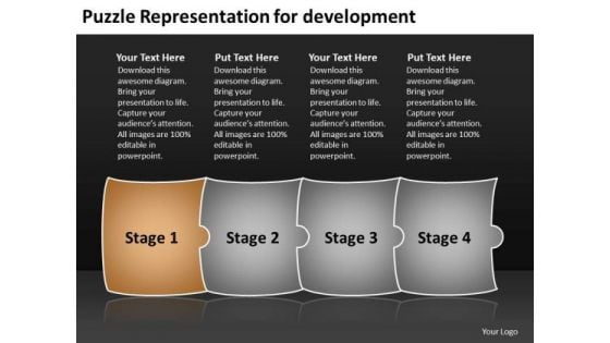 Puzzle Representation For Development Electrical Circuit Simulator PowerPoint Templates