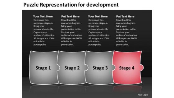 Puzzle Representation For Development Production Flow Chart PowerPoint Slides