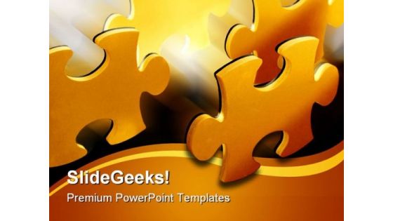 Puzzle Shapes PowerPoint Template 0810