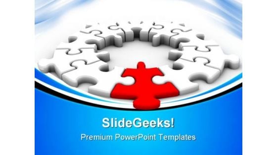 Puzzle Solution Leadership PowerPoint Templates And PowerPoint Backgrounds 0611