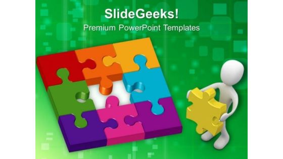 Puzzle Solution Success PowerPoint Templates And PowerPoint Themes 0612